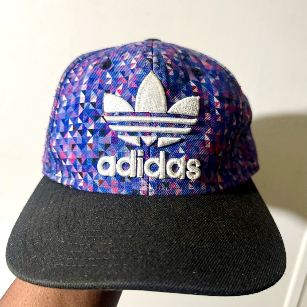 Adidas Blue and Pink Patterned Cap